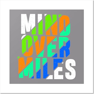 Mind Over Body Focus - Mind Over Miles Running Design Posters and Art